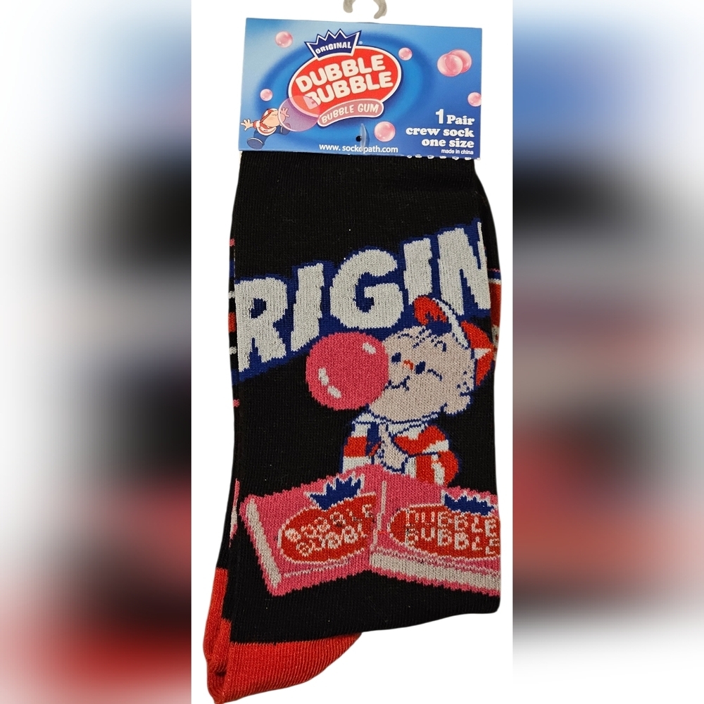 Double Bubble Bubble Gum Adult Socks. New!